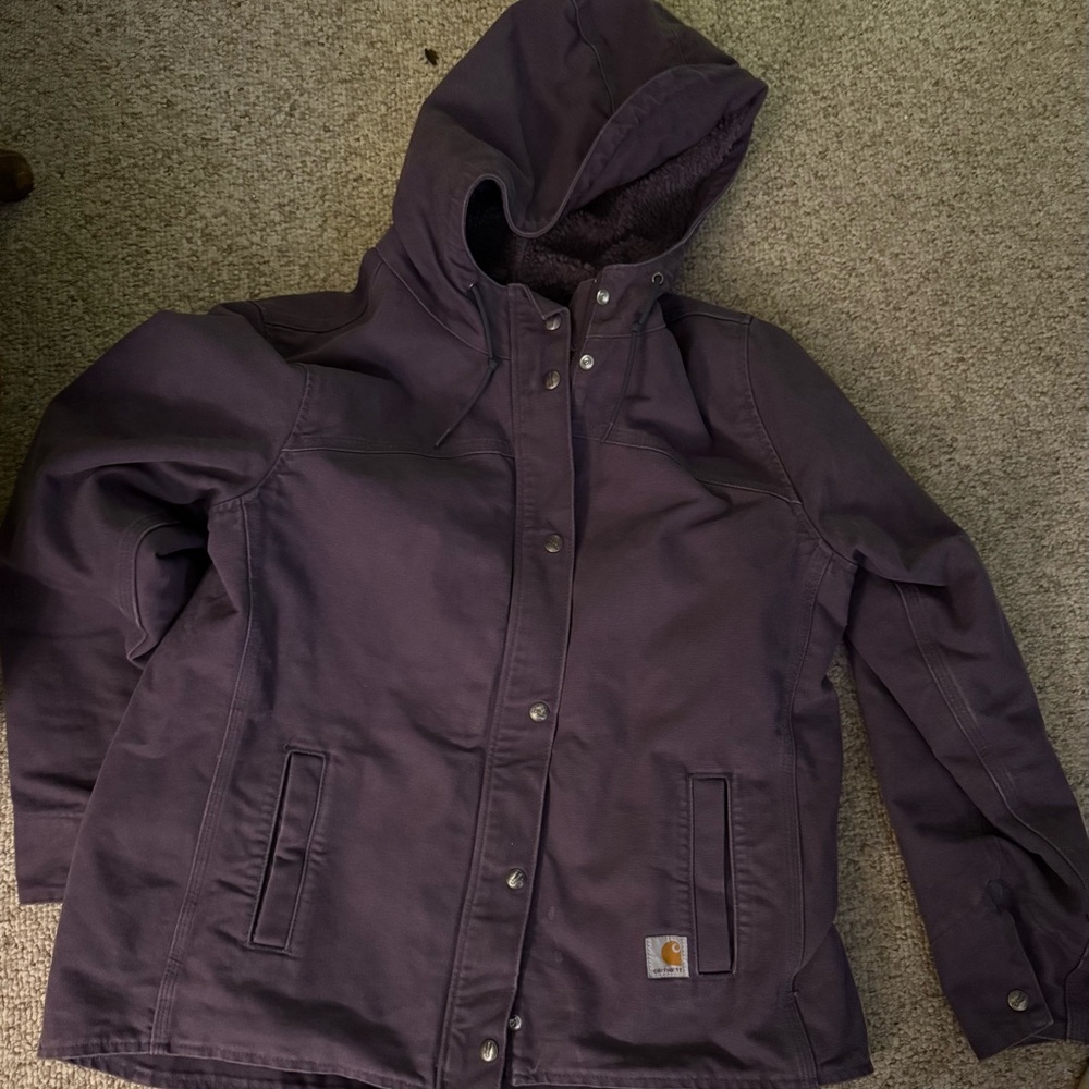 Carhartt Dark Purple Hooded Coat